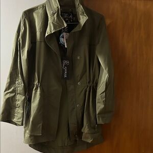Anorak Women's Olive Green Waterproof Utility Jacket XS-SM NWT $154 MSRP
